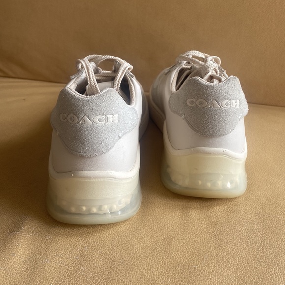 Chalk leather Coach sneakers. - Picture 3 of 3